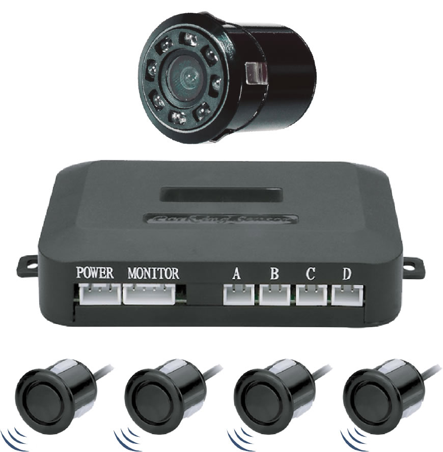 Sensor de Reversa con cámara a color SN5000 RAD para conexión a radios con pantalla